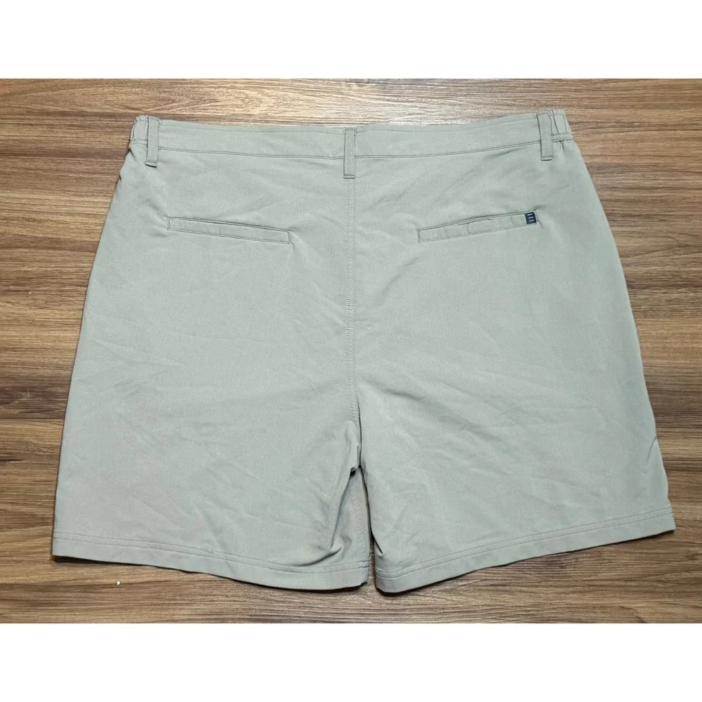 Free Fly Utility Shorts II Mens Khaki Bamboo Charcoal Stretch Hybrid 7